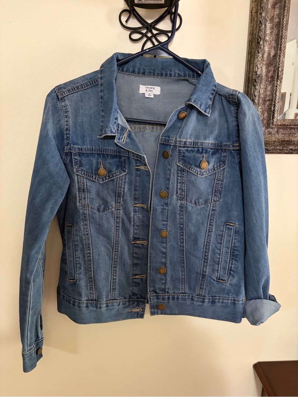 crown & ivy Light Blue Denim Jean Jacket